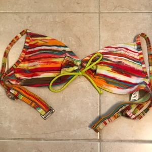 Athleta XS - multi colored print bikini top.